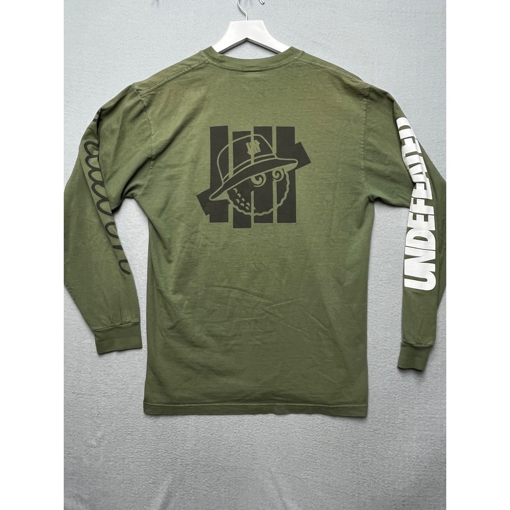 Undefeated Malbon Golf Mens Olive Green Long Sleeve Graphic T-Shirt Medium‎ USA